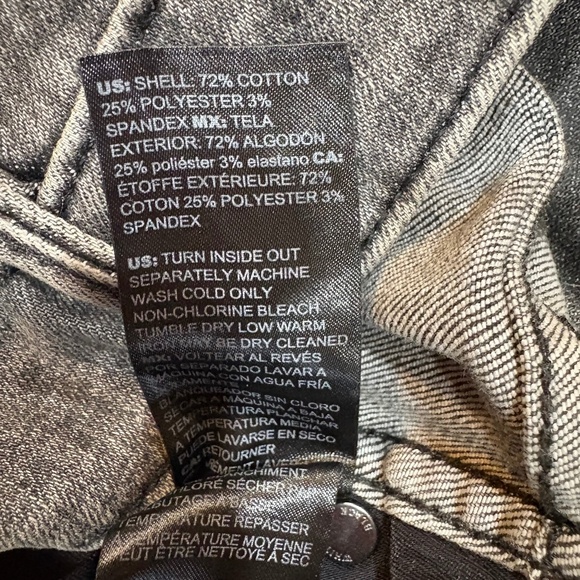 WHBM High Rise Straight Charcoal Wash Women's 0 - Picture 6 of 6